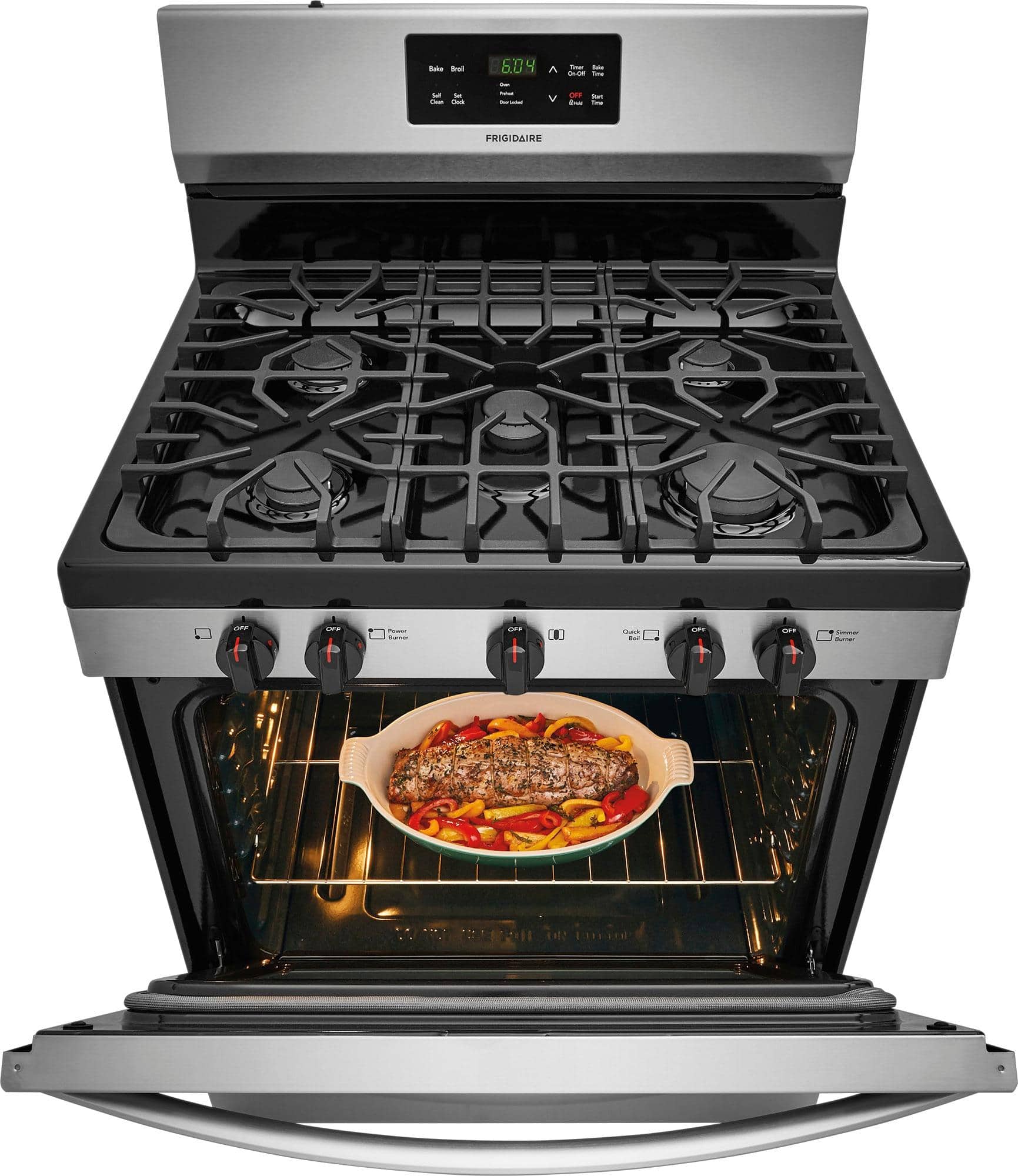 Alt View 12. Frigidaire - Self-Cleaning Freestanding Gas Range - Stainless Steel.