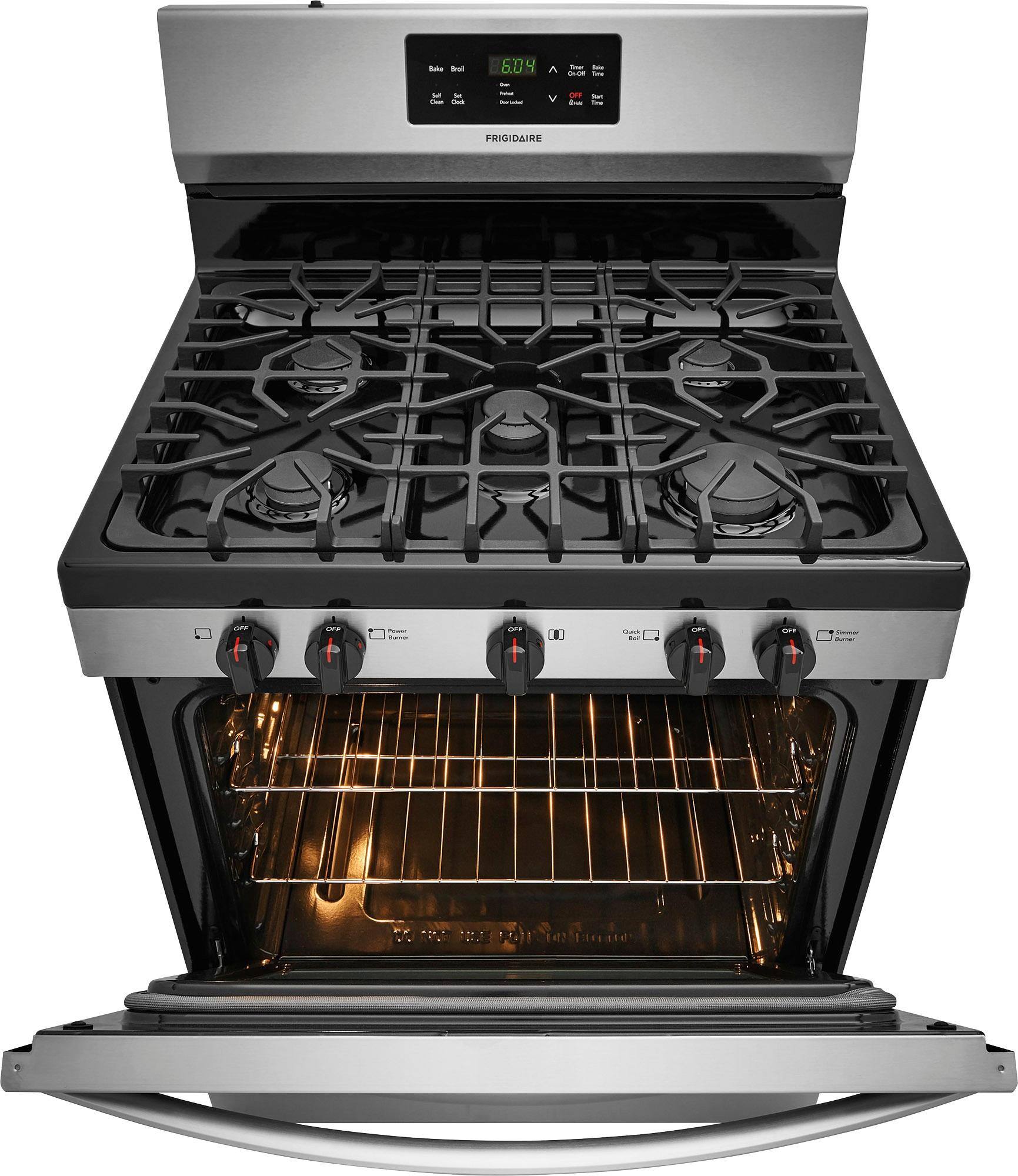Alt View 2. Frigidaire - Self-Cleaning Freestanding Gas Range - Stainless Steel.