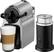 Front. Nespresso - Inissia Espresso Machine with Aeroccino Milk Frother by DeLonghi - Silver.