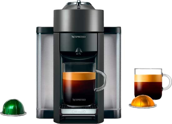 Nespresso Vertuo Coffee and Espresso Maker by De Longhi Graphite Metal ENV135GY Best Buy