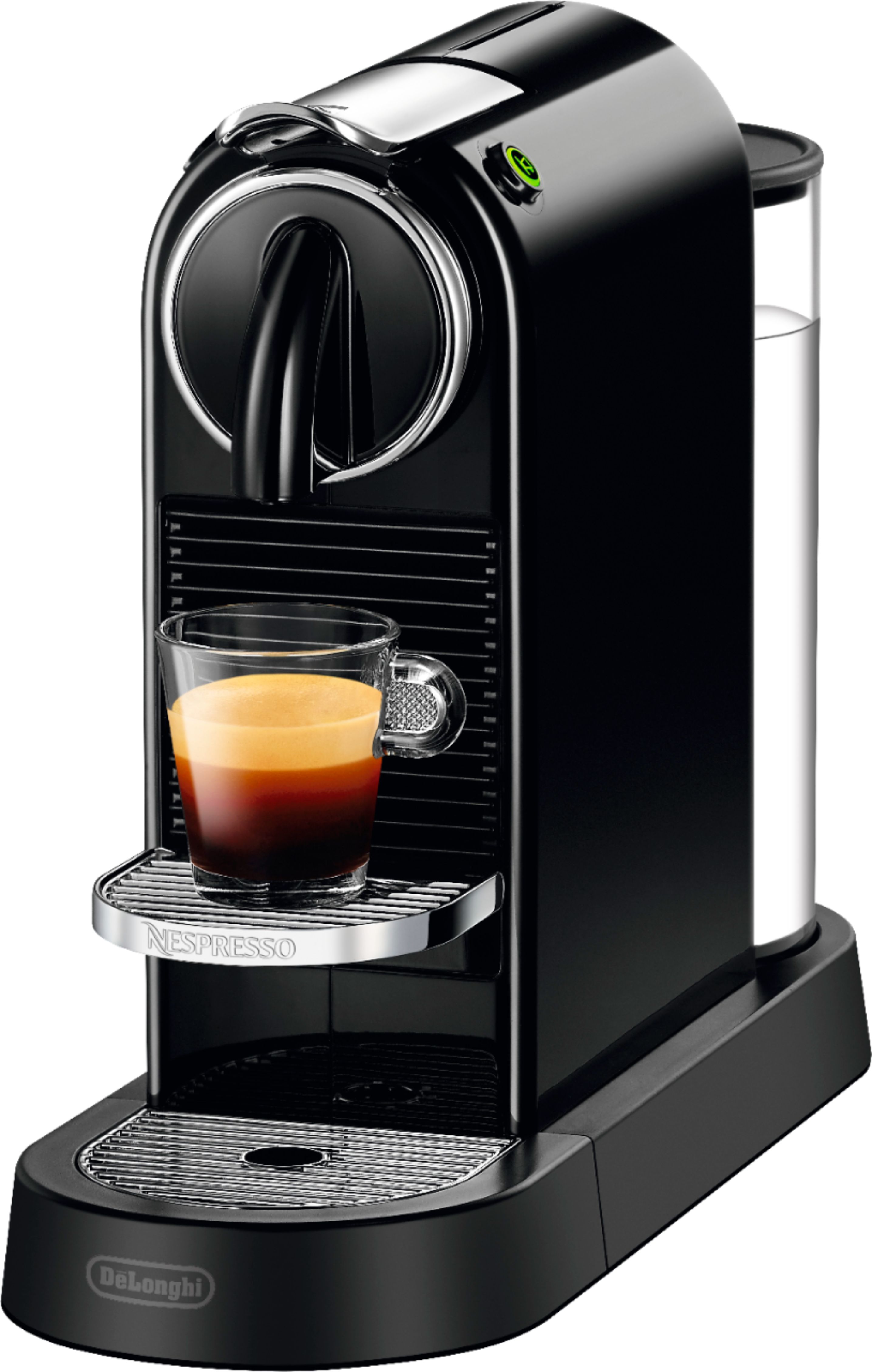 Angle View: Nespresso CitiZ Espresso Machine by De'Longhi, Limousine Black - Limousine Black