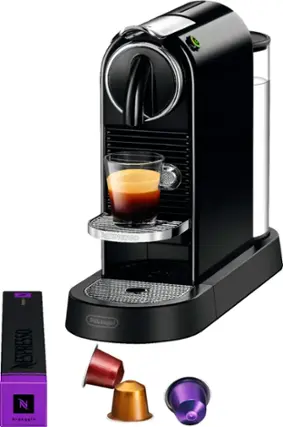 Front. Nespresso - CitiZ Espresso Machine by De'Longhi - Limousine Black.