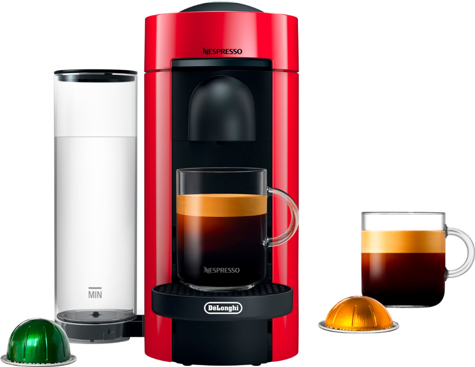 Nespresso Vertuo Plus Coffee and Espresso Maker by De'Longhi Cherry Red  ENV150R - Best Buy