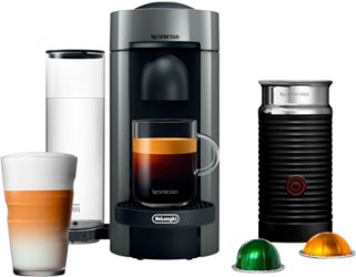 Nespresso Vertuo Plus Coffee and Espresso Maker by De'Longhi, Grey with Aeroccino Milk Frother - Grey - Front_Zoom