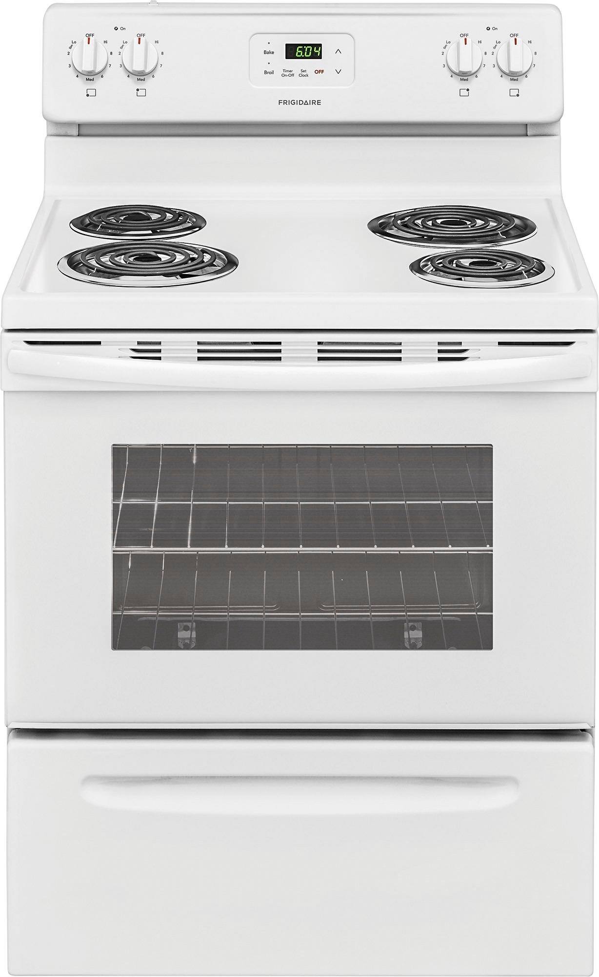 Front. Frigidaire - 4.8 Cu. Ft. Freestanding Electric Range - White.