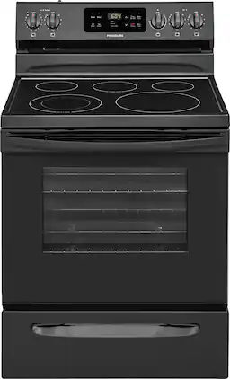 Frigidaire - 5.3 Cu. Ft. Freestanding Electric Range with Self-Cleaning - Black