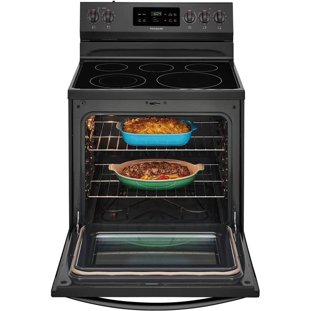 Alt View 12. Frigidaire - Self-Cleaning Freestanding Electric Range - Black.
