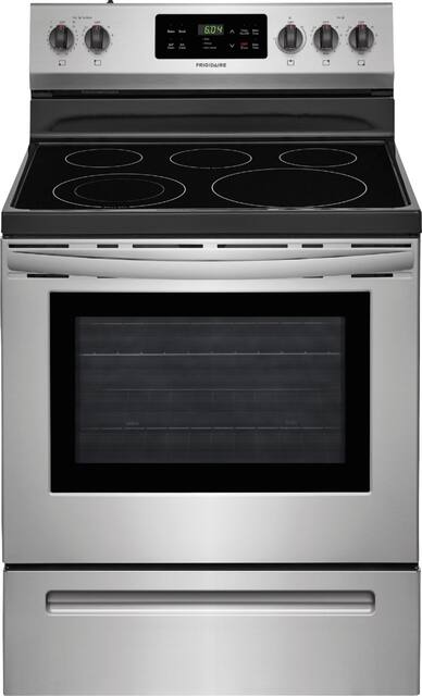 Frigidaire 5 3 Cu Ft Self Cleaning Freestanding Electric Range Stainless Steel Ffef3054ts Best Buy