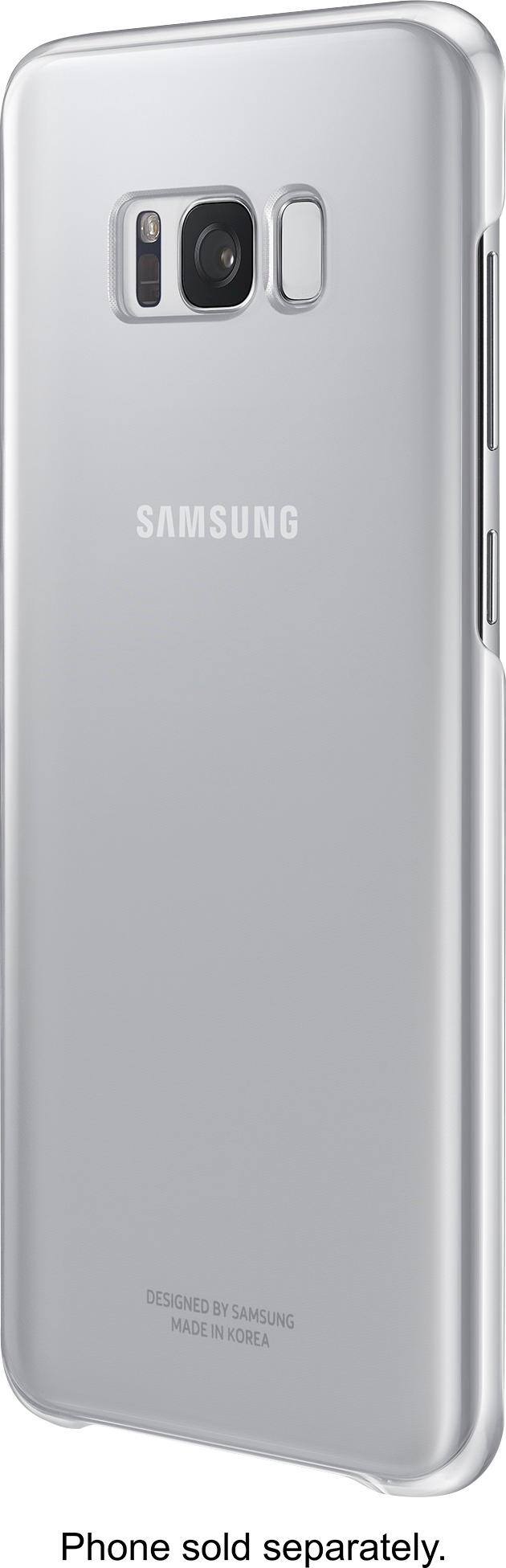 Front. Samsung - S-View Flip Cover for Samsung Galaxy S8+ - Silver.