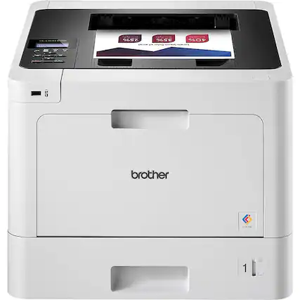 Front. Brother - HL-L8260CDW Wireless Color Laser Printer - White.