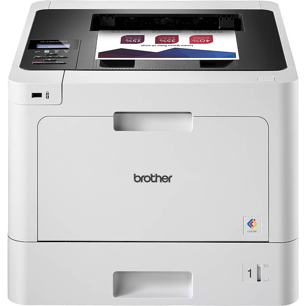 Front. Brother - HL-L8260CDW Wireless Color Laser Printer - White.