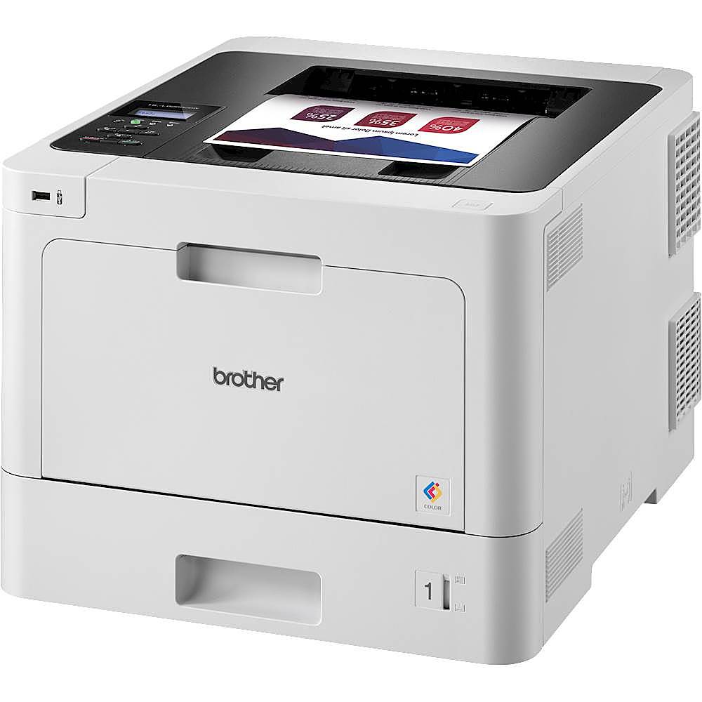 Left View: Brother - HL-L8260CDW Wireless Color Laser Printer - White