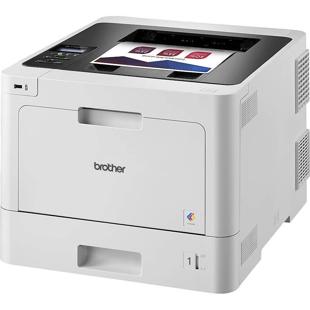 Left. Brother - HL-L8260CDW Wireless Color Laser Printer - White.
