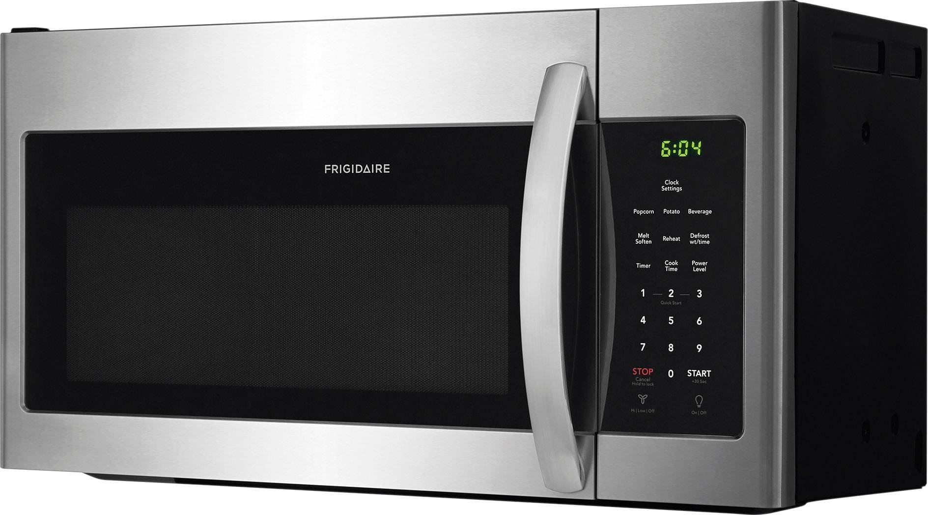 Left View: Frigidaire - 1.6 Cu. Ft. Over-the-Range Microwave - Stainless steel