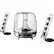 Left. harman/kardon - SoundSticks III 2.1 Multimedia Speaker System (3-Piece) - Clear.
