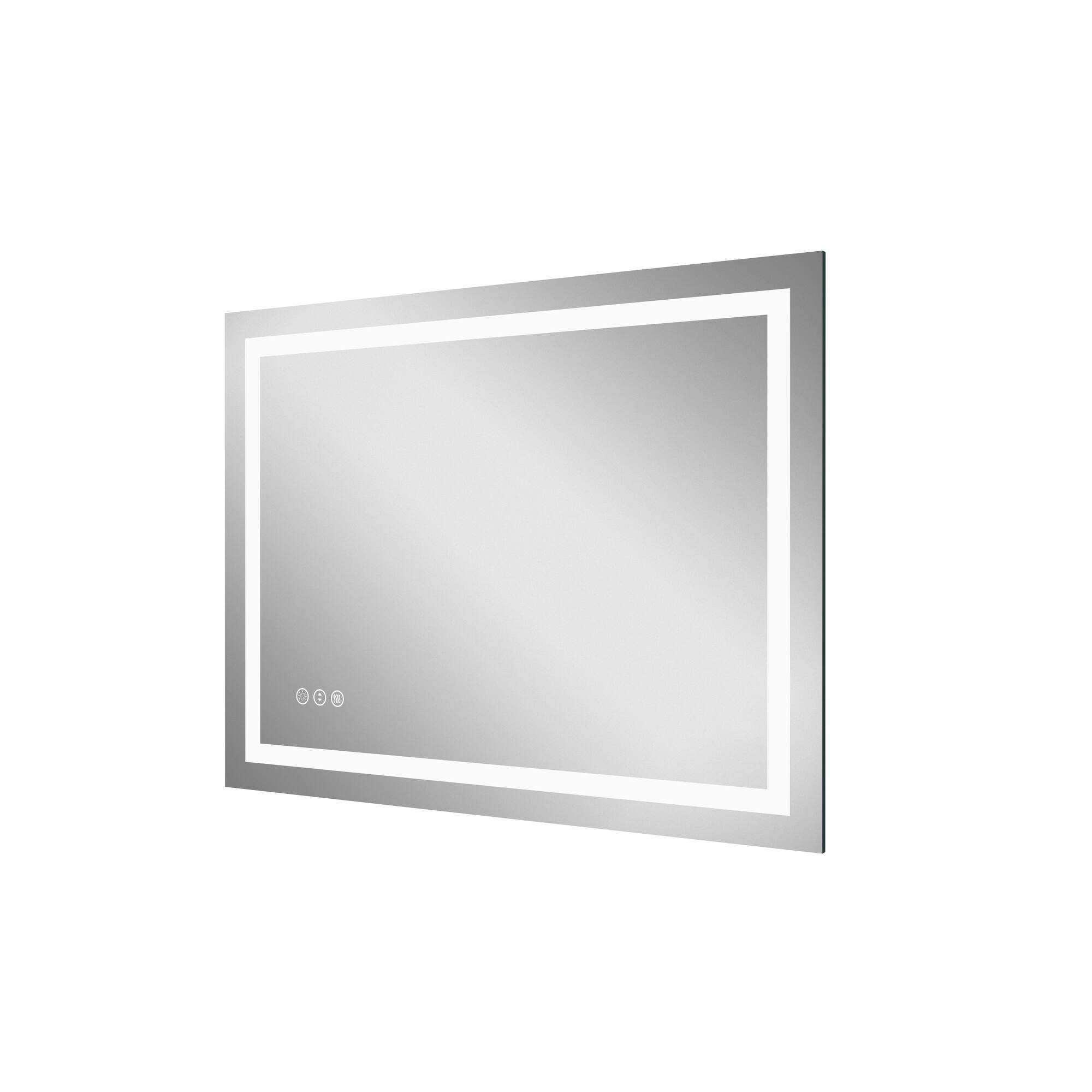 Alt View 2. Boyel Living - 32 in W x 24 in L Rectangular Frameless Wall Bathroom Vanity Mirror with Front and Backlit and Anti Fog.