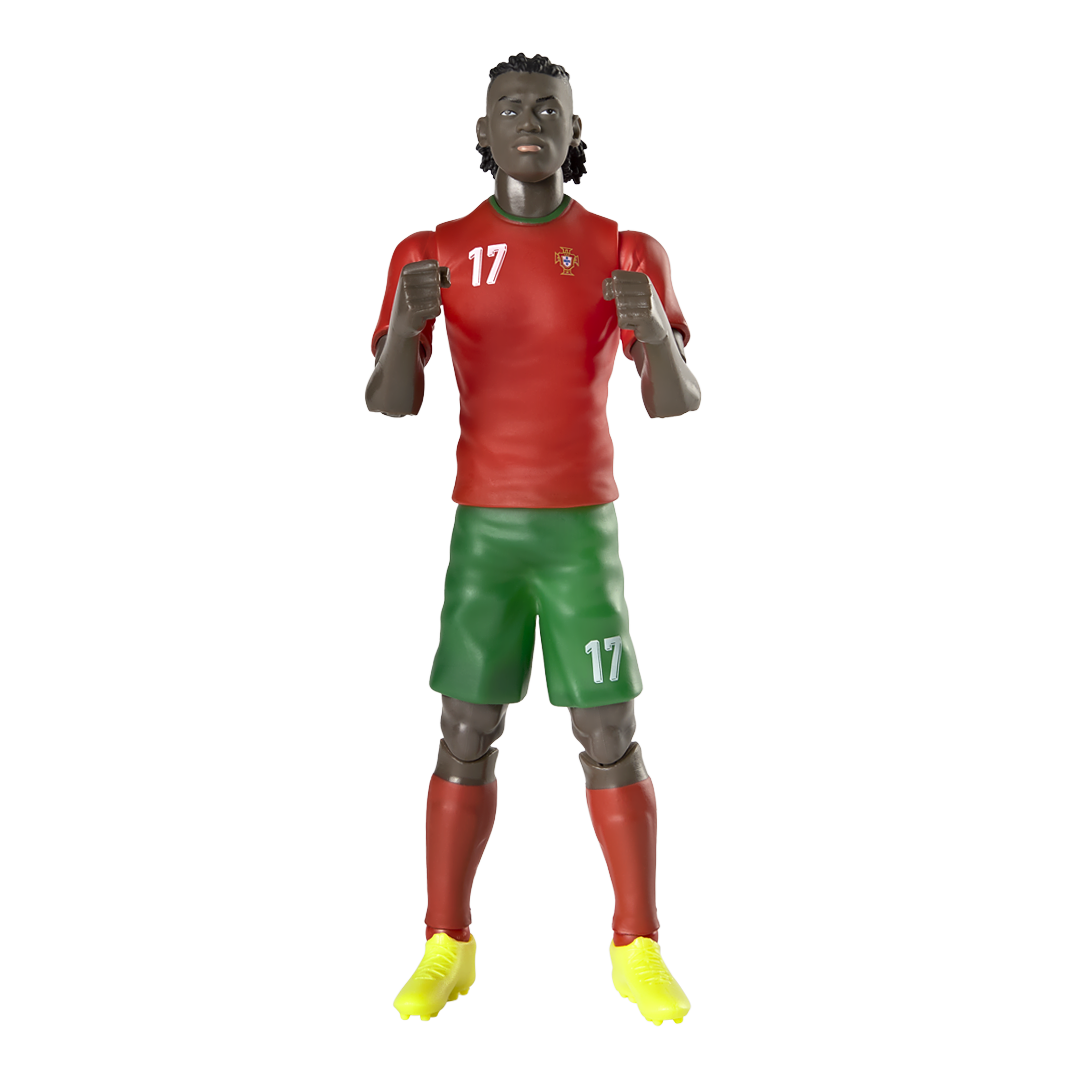 Alt View 4. Banbo Toys - Banbo Toys SOCKERS Portugal National Rafael Leao 8" Collectible Soccer Action Figure.