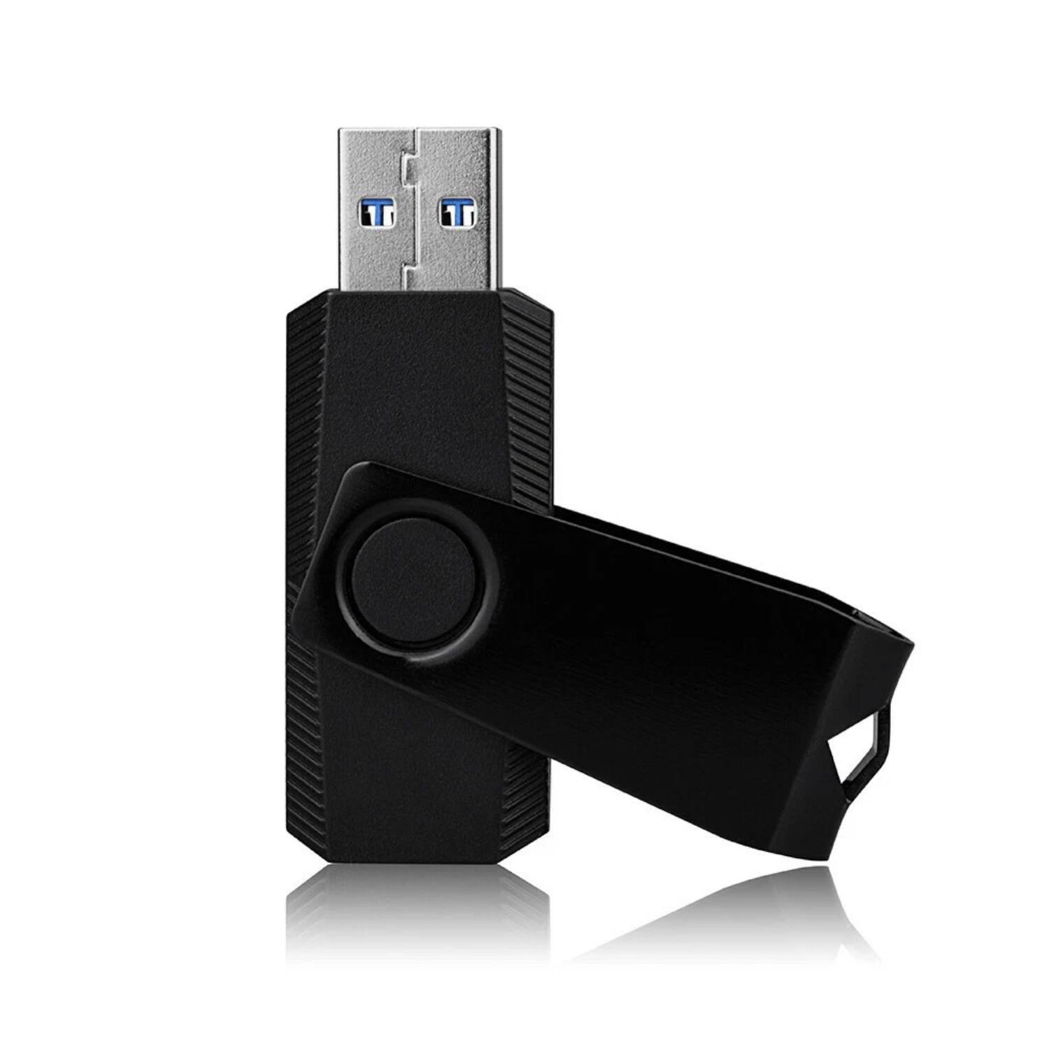 Front. Stock Preferred - 10-Pack 16GB USB 2.0 Swivel Flash Drives - Black.