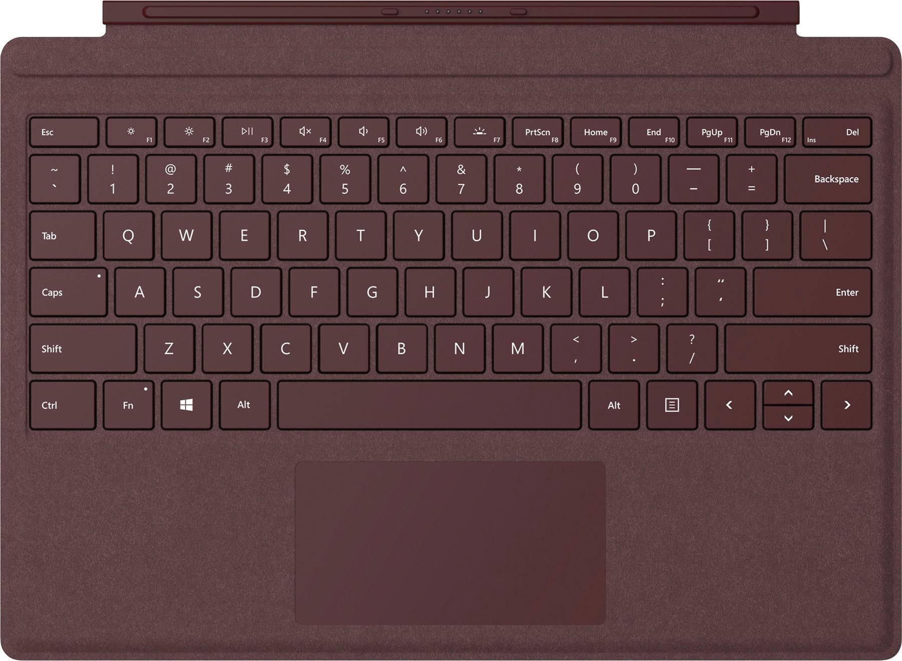 Microsoft - Surface Pro Signature Type Cover - Burgundy - Larger Front