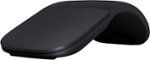 Front. Microsoft - Surface Arc Wireless BlueTrack Ambidextrous Mouse - Black.