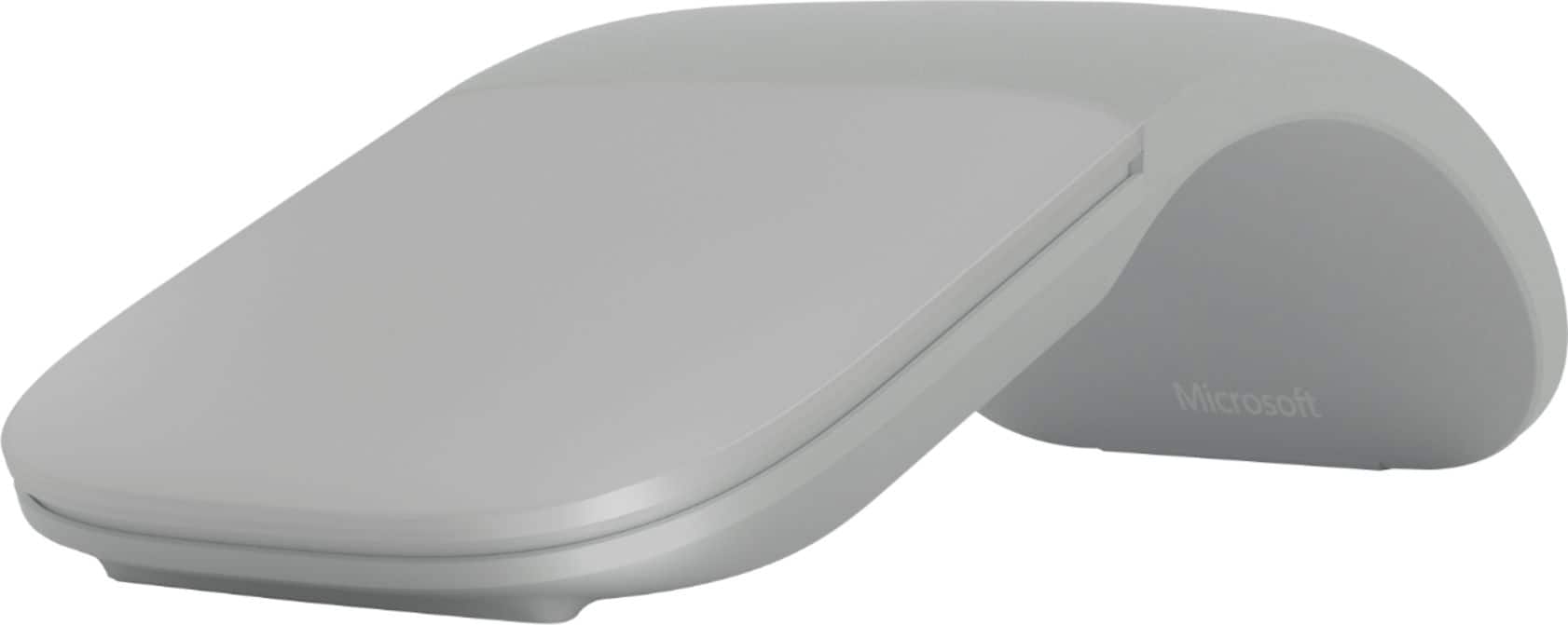 Microsoft - Surface Arc Bluetooth BlueTrack Ambidextrous Mouse - Wireless - Light Gray - Front_Zoom