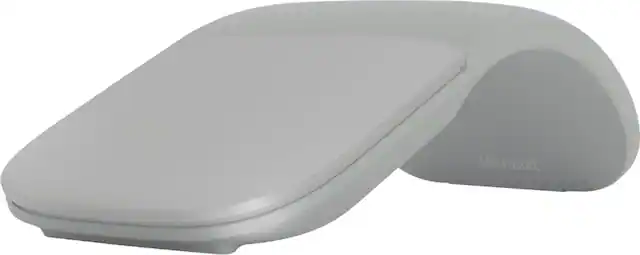 Front. Microsoft - Surface Arc Wireless BlueTrack Ambidextrous Mouse - Light Gray.