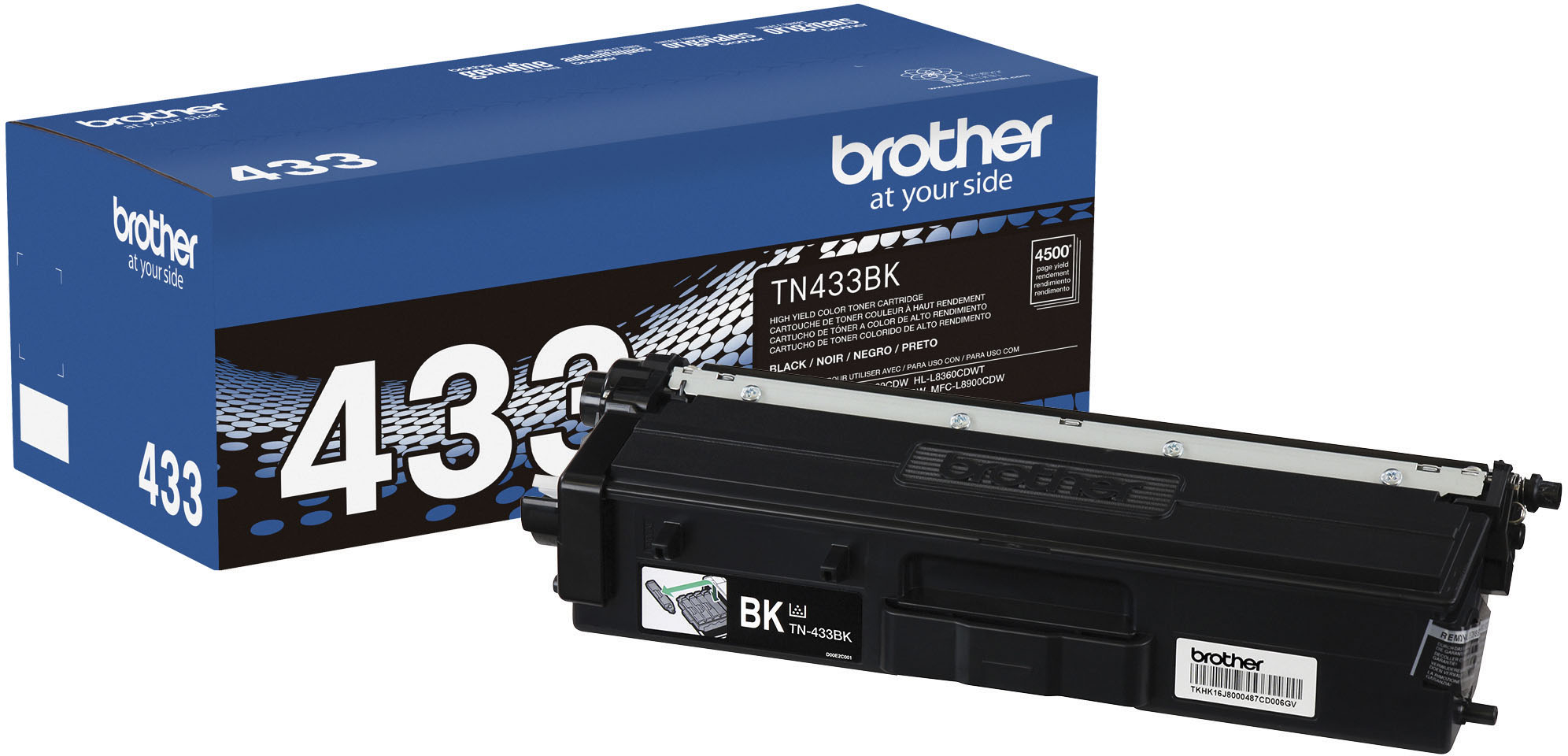 købmand radius tæppe Brother TN433BK High-Yield Toner Cartridge Black TN433BK - Best Buy
