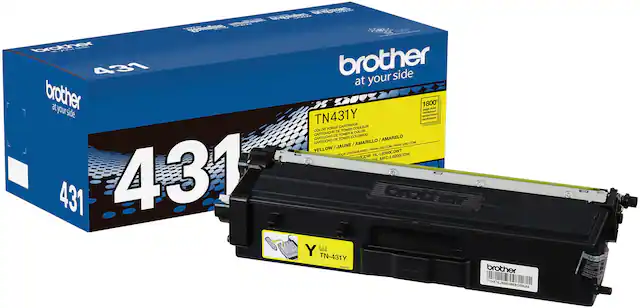 Front. Brother - TN431Y Standard-Yield Toner Cartridge - Yellow.