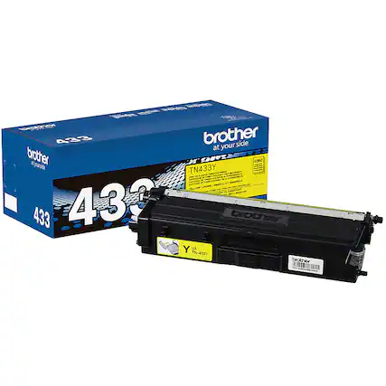 Front. Brother - TN433Y High-Yield Toner Cartridge - Yellow.