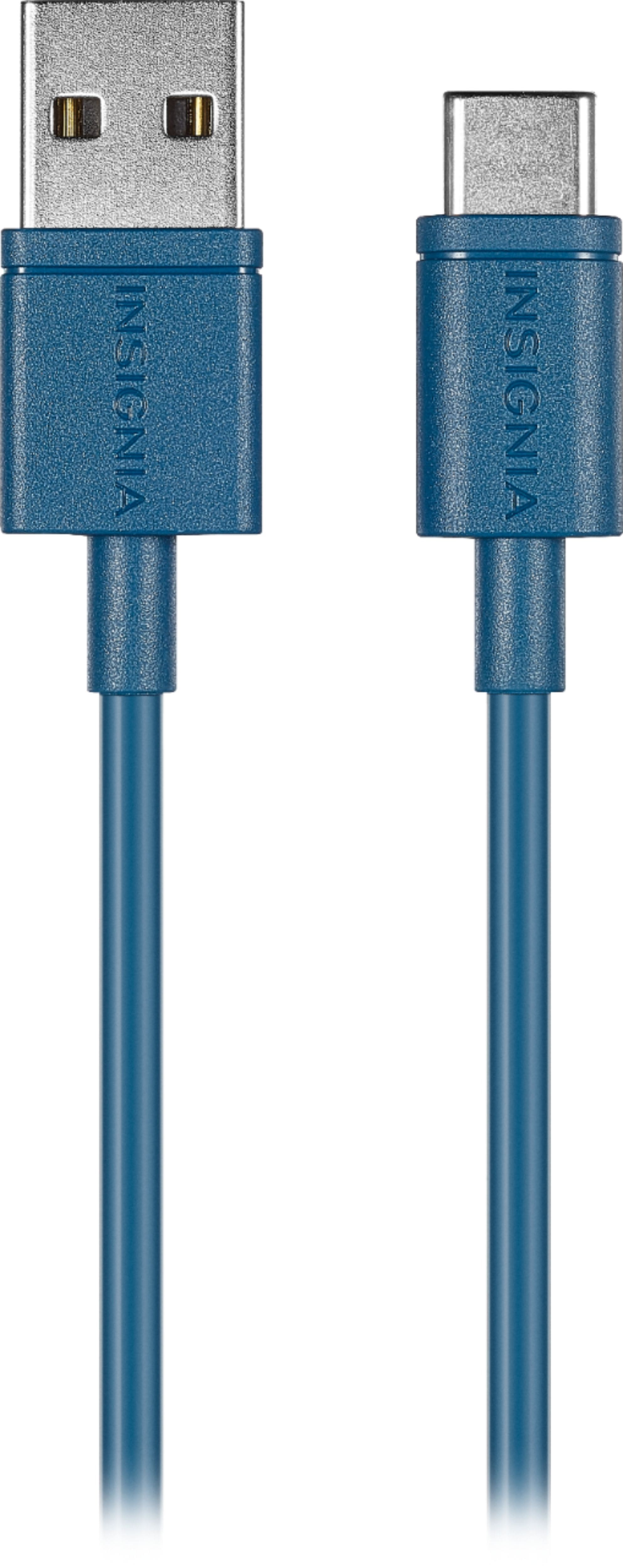 Front. Insignia™ - 3' USB Type C-to-USB Cable - Blue.
