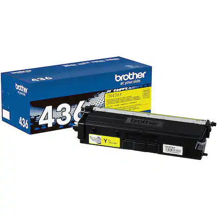 Front. Brother - TN436Y Super High-Yield Toner Cartridge - Yellow.