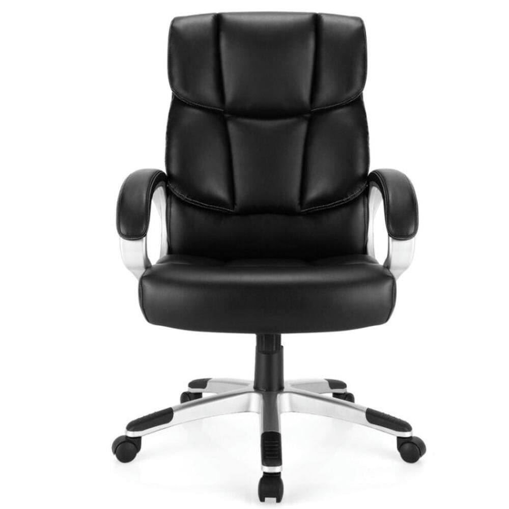 Alt View 7. Pefilos - Big and Tall Adjustable High Back Leather Executive Computer Desk Chair, Home Office Computer Desk Chair, Ergonomic - Black.
