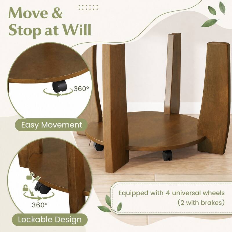 Move & Stop at Will

360°
Easy Movement

360°
Lockable Design

Equipped with 4 universal wheels (2 with brakes)