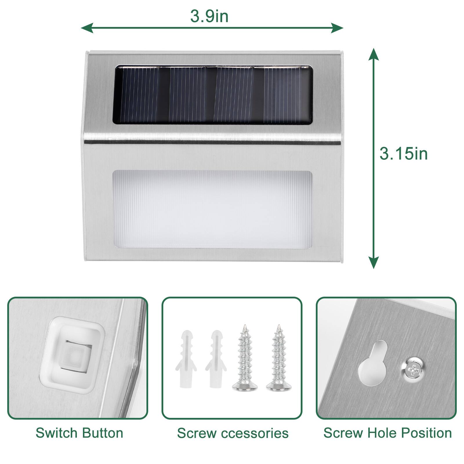 3.9in 3.15in Switch Button Screw Accessories Screw Hole Position