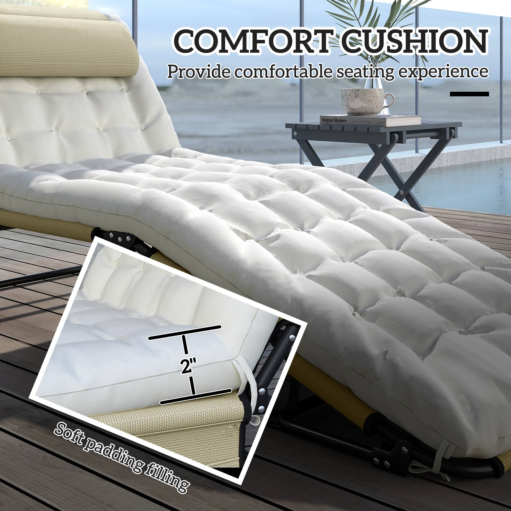 COMFORT CUSHION  
Provide comfortable seating experience  

Belgian Modern  

2" Soft padding filling