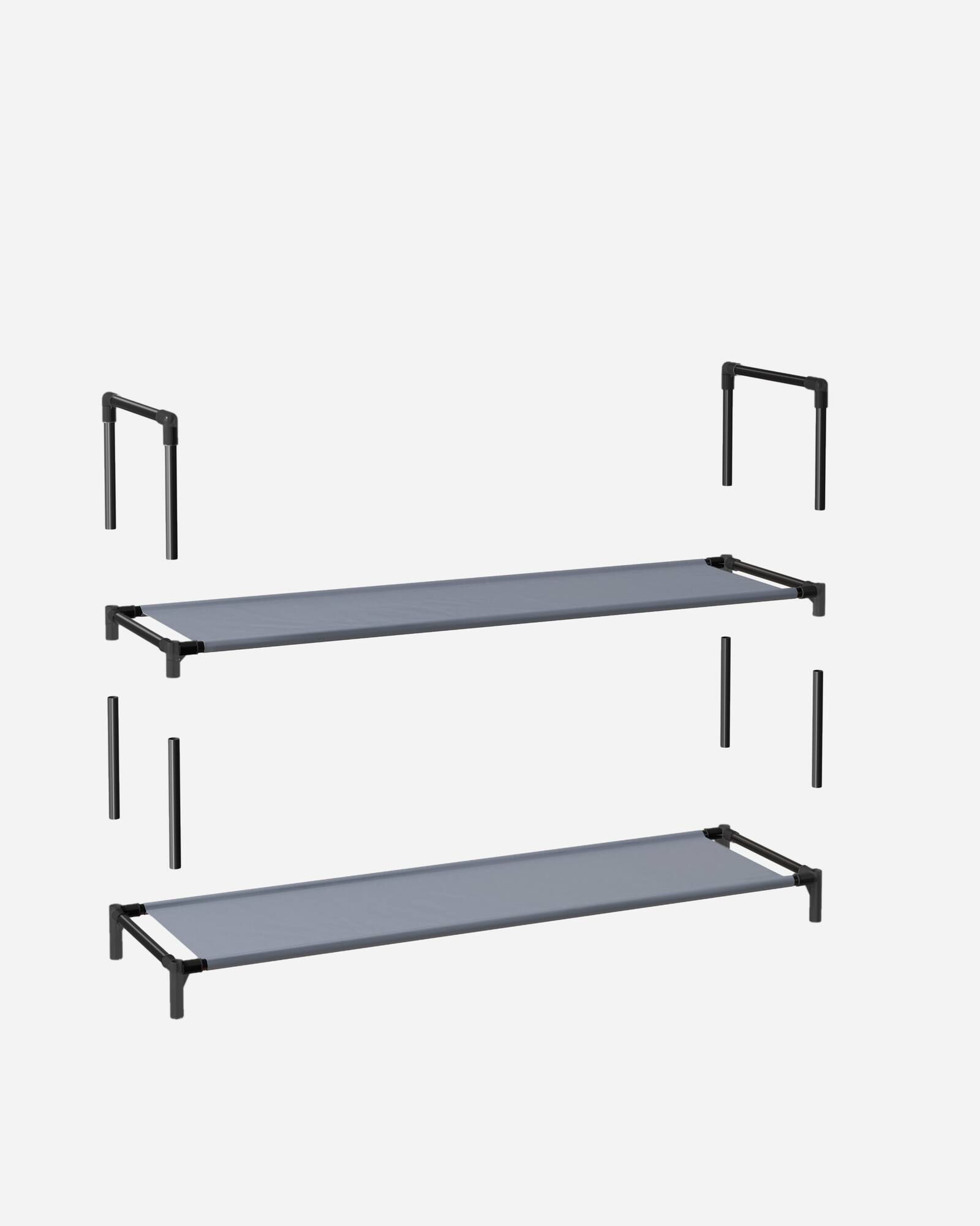 Alt View 1. Songmics Home - Shoe Rack, 10-Tier Shoe Shelf, Shoe Storage Organizer, Metal Frame, Non-Woven Fabric Shelves, for Entryway, Bedroom - Gray.