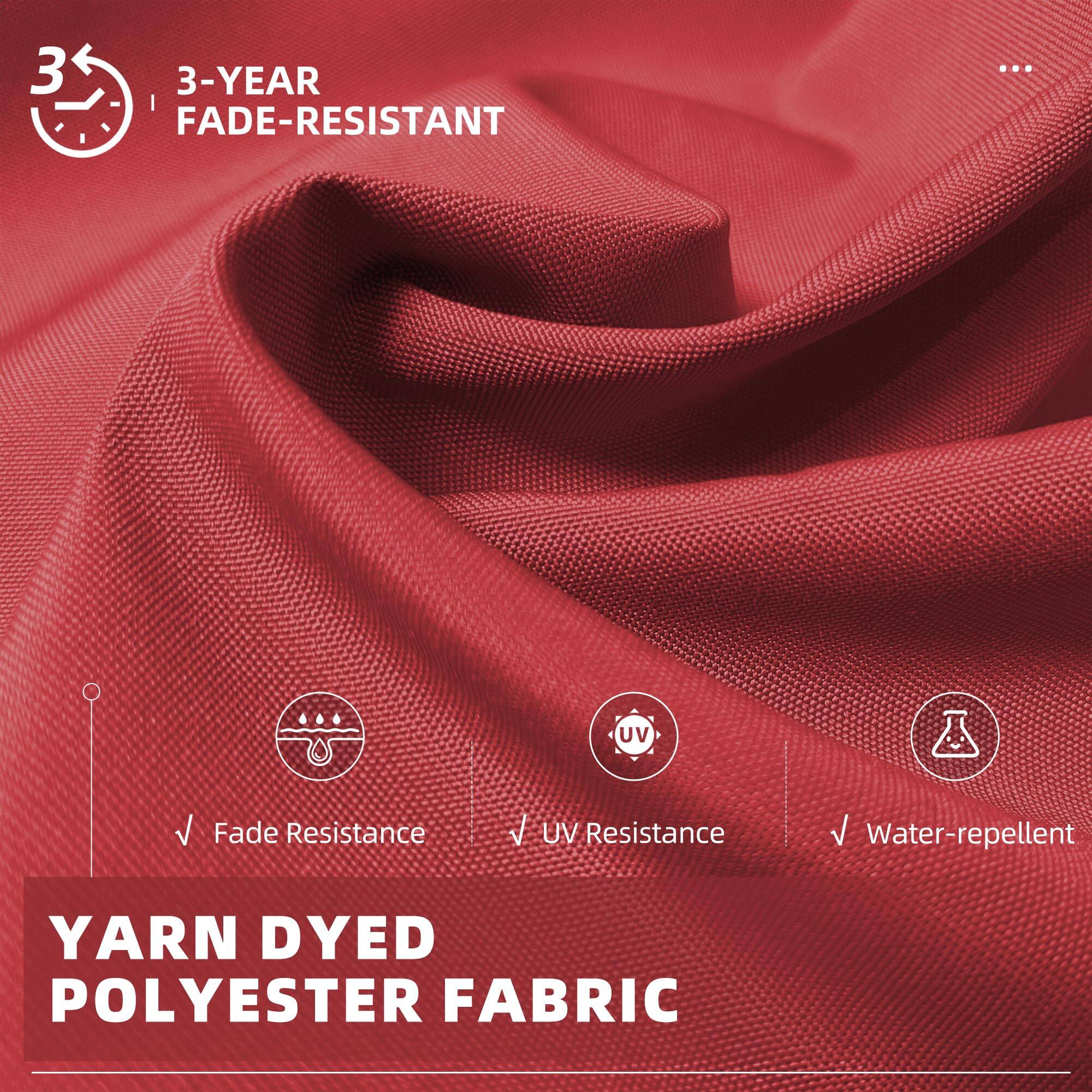 3-YEAR FADE-RESISTANT

YARN DYED POLYESTER FABRIC

- Fade Resistance
- UV Resistance
- Water-repellent