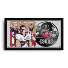 Sporticulture - Christian McCaffrey San Francisco 49ers 14" x 26" Framed Art Vinyl Album Print - Black