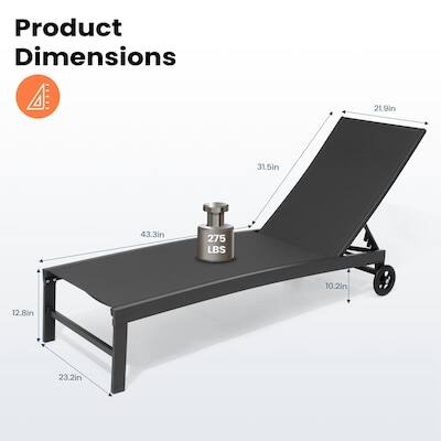 Product Dimensions: 21.9in x 31.5in x 43.3in, Weight Capacity: 275 LBS, Other Dimensions: 10.2in x 12.8in x 23.2in