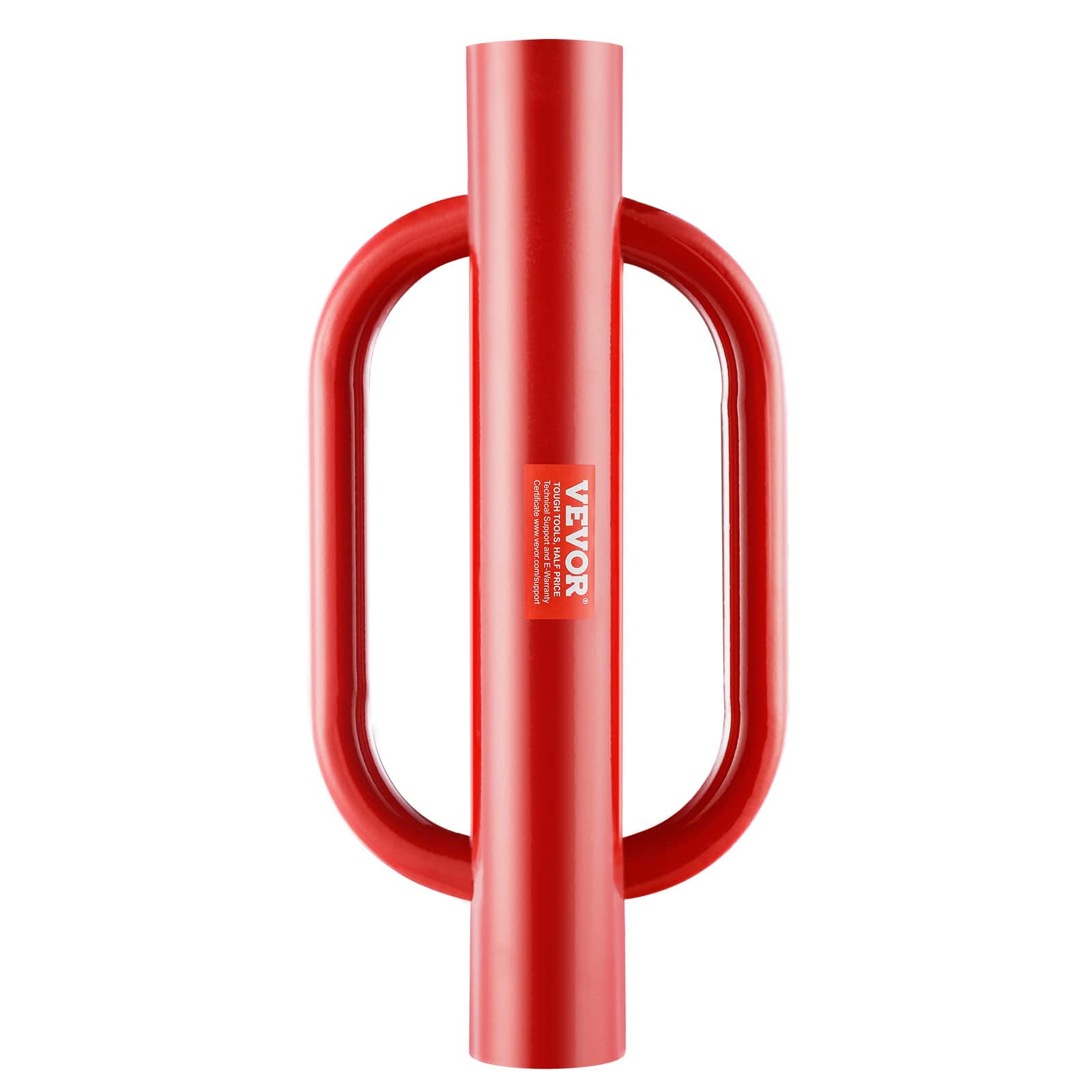 VEVOR - Fence Post Driver with Handles, 4.11 in Inner Diameter T Post Pole Pounder, 22LB Heavy Duty Carbon Steel Hand Post - Red