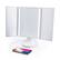 Front. iHome - iHome Trifold Mirror with Lights and Bluetooth Speaker (iCVBT40) - White.
