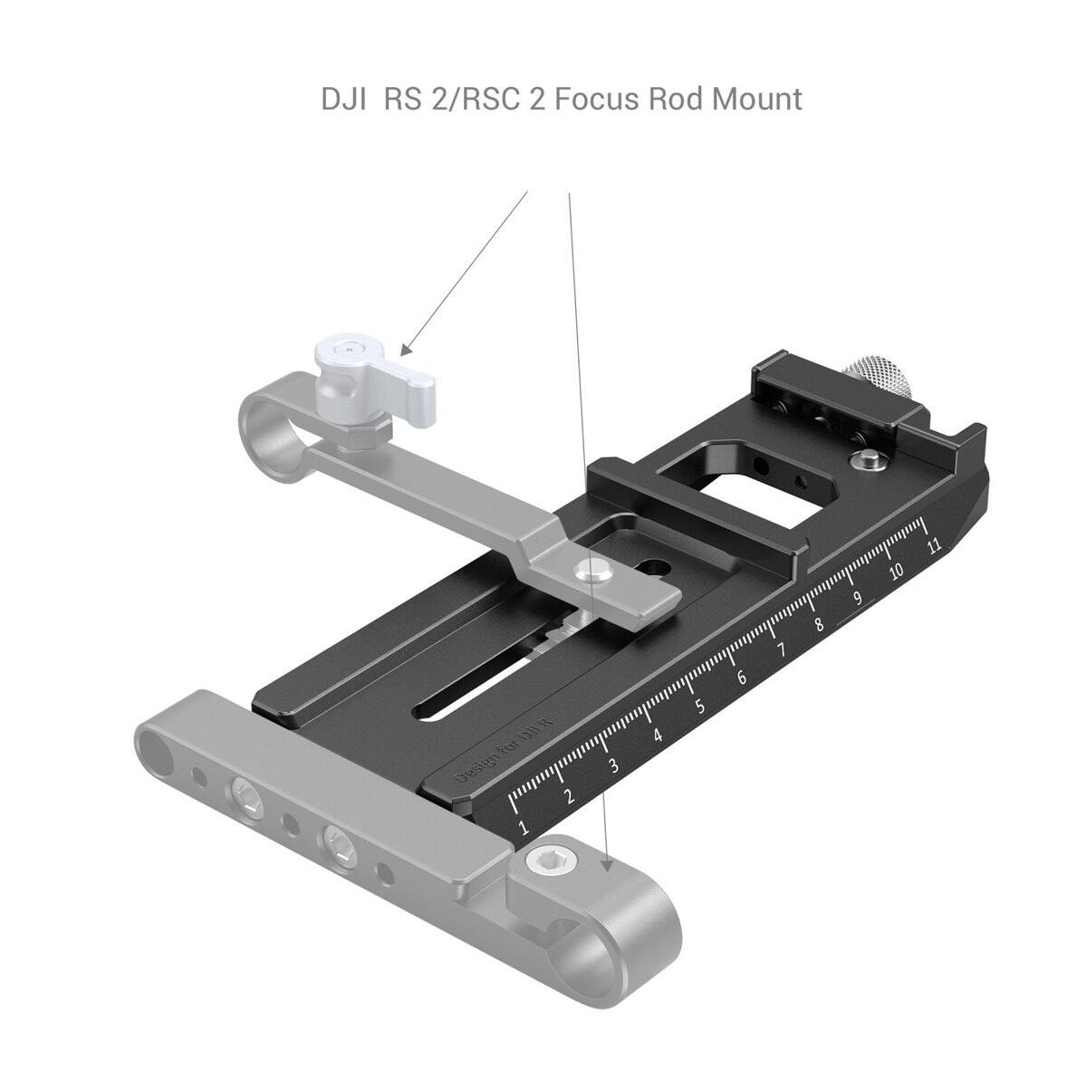 DJI RS 2/RSC 2 Focus Rod Mount