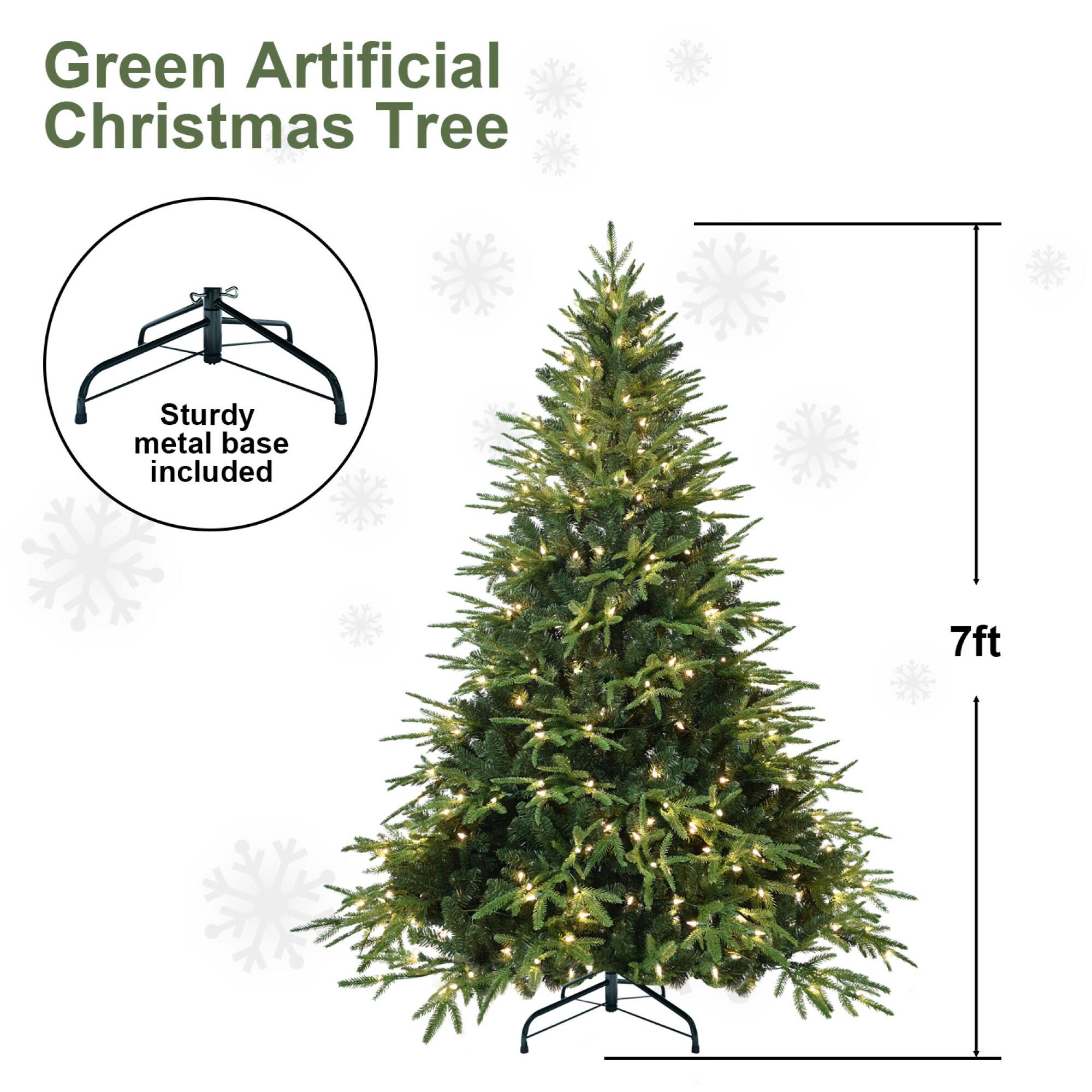 Green Artificial Christmas Tree

Sturdy metal base included

7ft