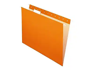 Front. Pendaflex - Reinforced Hanging File Folder, Expansion, Legal Size, 25/Box - Orange.