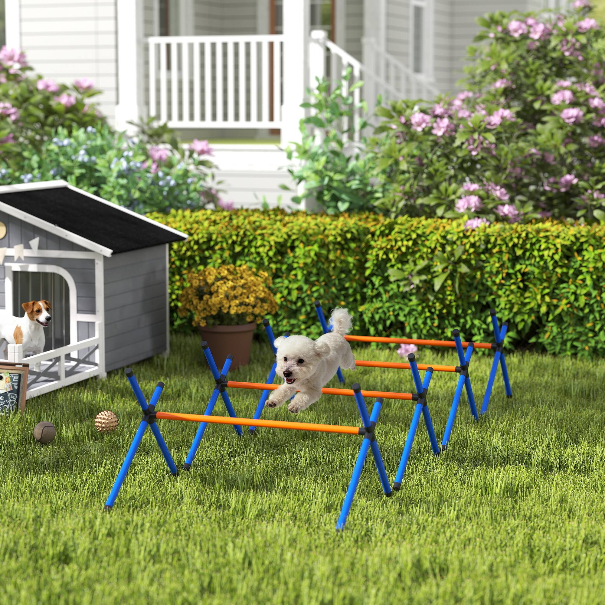 Alt View 1. Pawhut - Pieces Dog Agility Equipment - Orange.