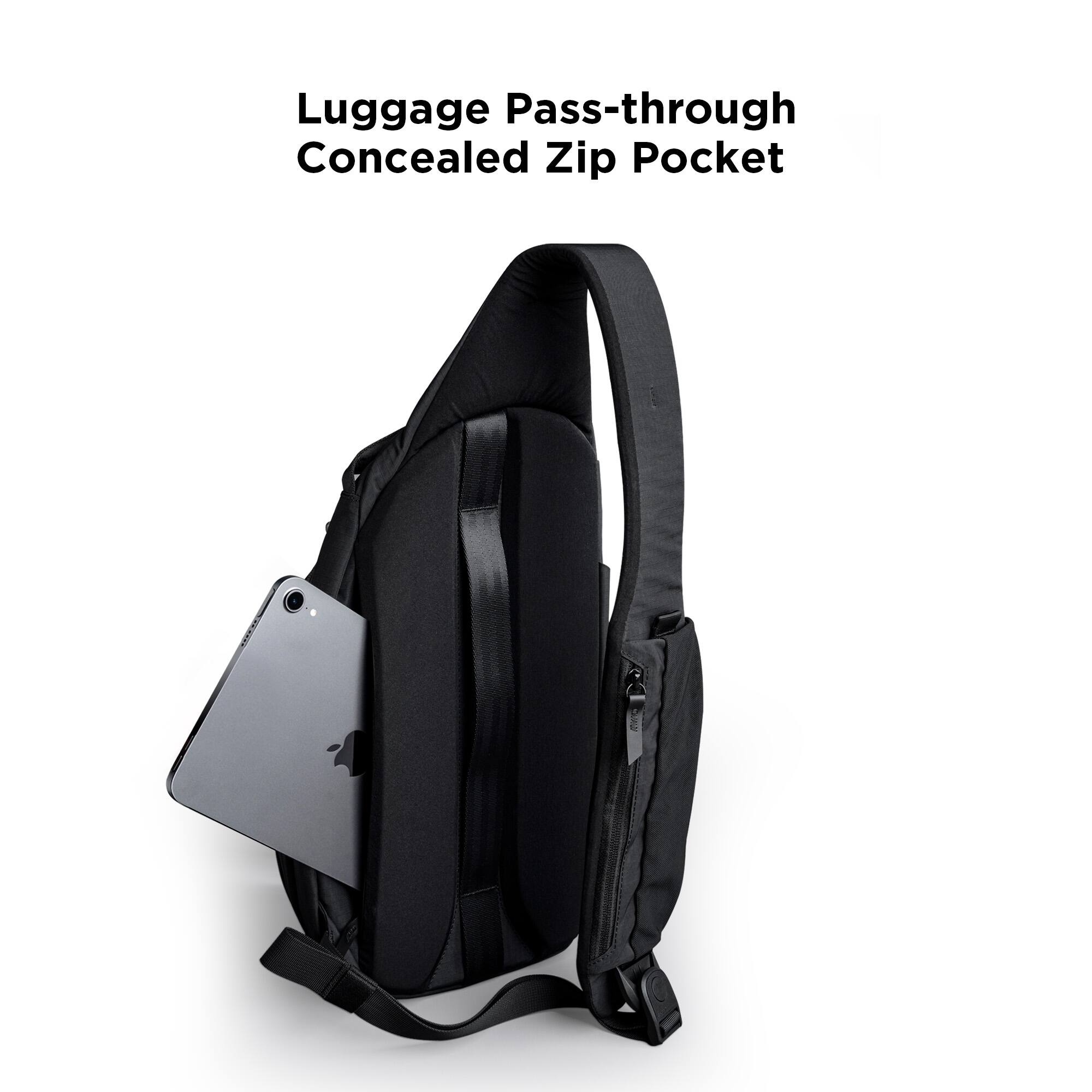 Luggage Pass-through Concealed Zip Pocket
