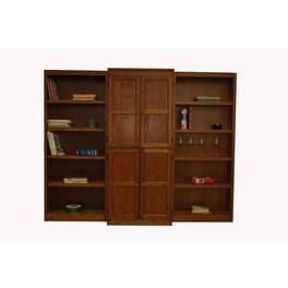 Concepts in Wood - Wall and Storage System 15 Shelves Dry Oak Finish 3pc - Brown