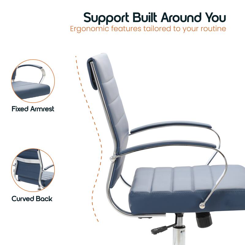 Support Built Around You  
Ergonomic features tailored to your routine  

Fixed Armrest  
Curved Back