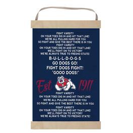 Jardine - Fresno State Bulldogs 12'' x 20'' Fight Song Banner Sign - Navy