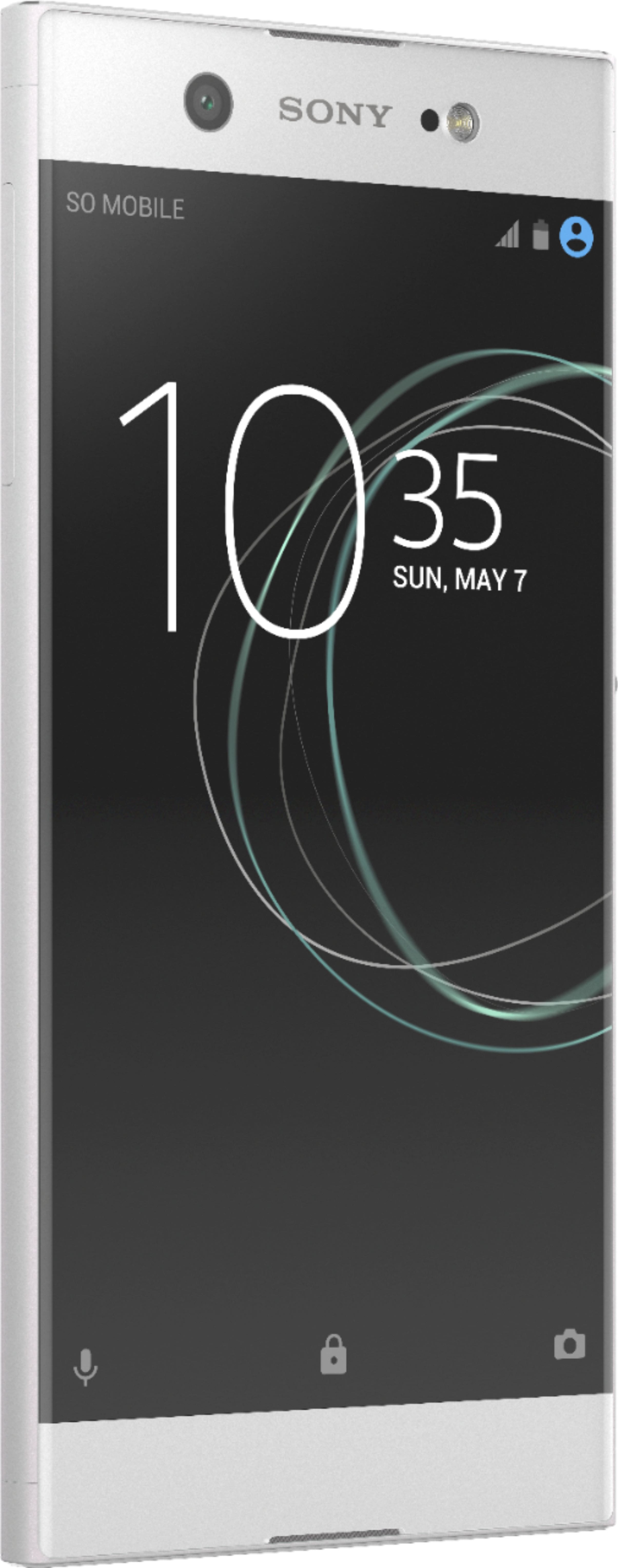 Angle. Sony - Xperia XA1 Ultra 4G LTE with 32GB Memory Cell Phone (Unlocked) - White.